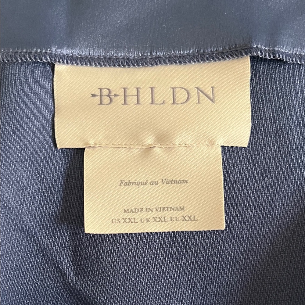 NWT BHLDN Emery Square-Neck Stretch Satin Midi Dress XXL, Slate (blue) - Picture 13 of 14